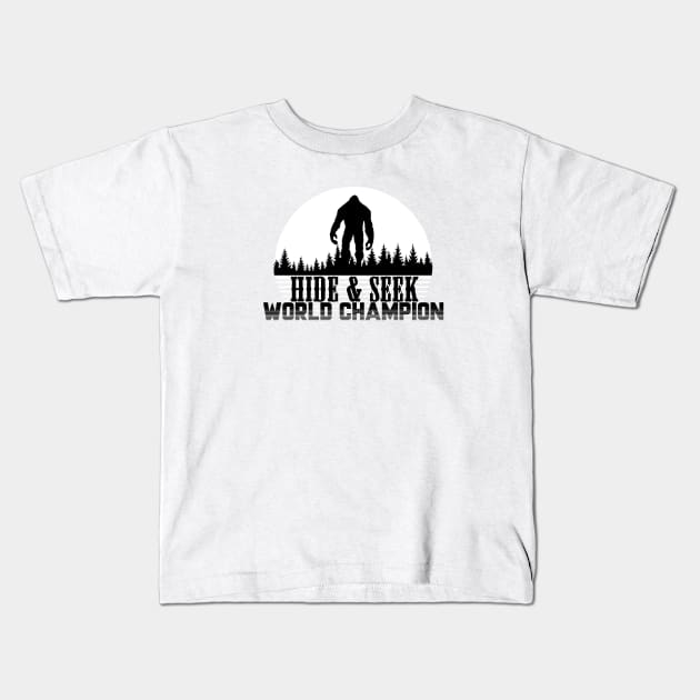 Undefeated Hide & Seek World Champion Kids T-Shirt by GreenGuyTeesStore